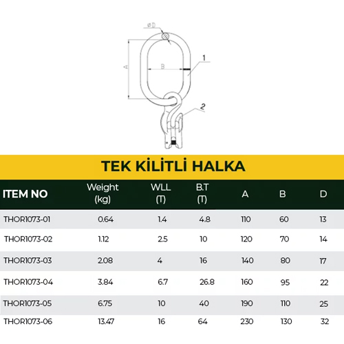 Tek Kilitli Halka - Görsel 2